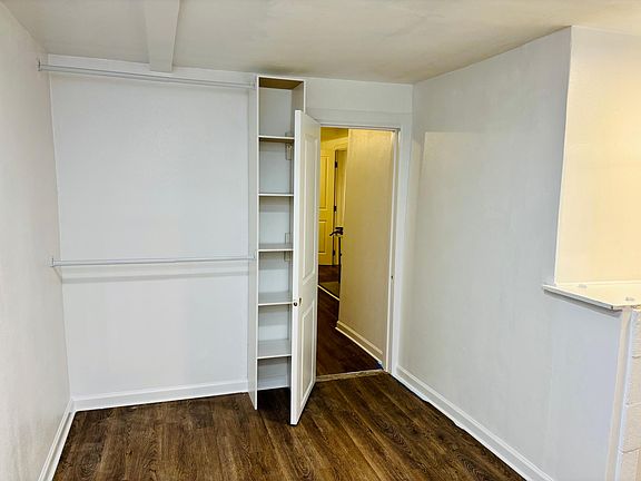 Inside bedroom with closet