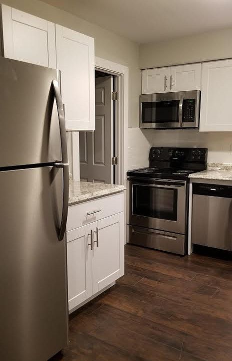 Kitchen with entry to laundry room