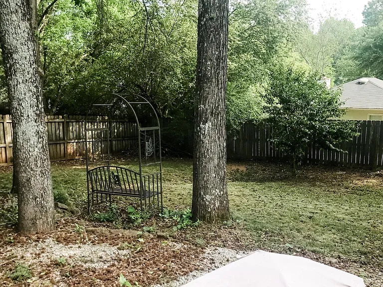 Fenced-in backyard