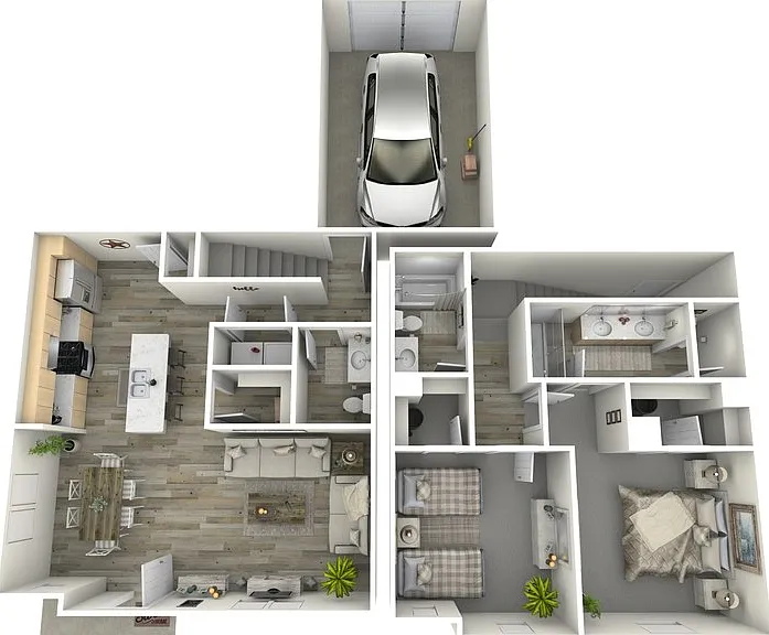 PLAN B2.2 TOWNHOME Floorplan Diagram