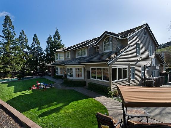 Backyard with pool/patio in background
