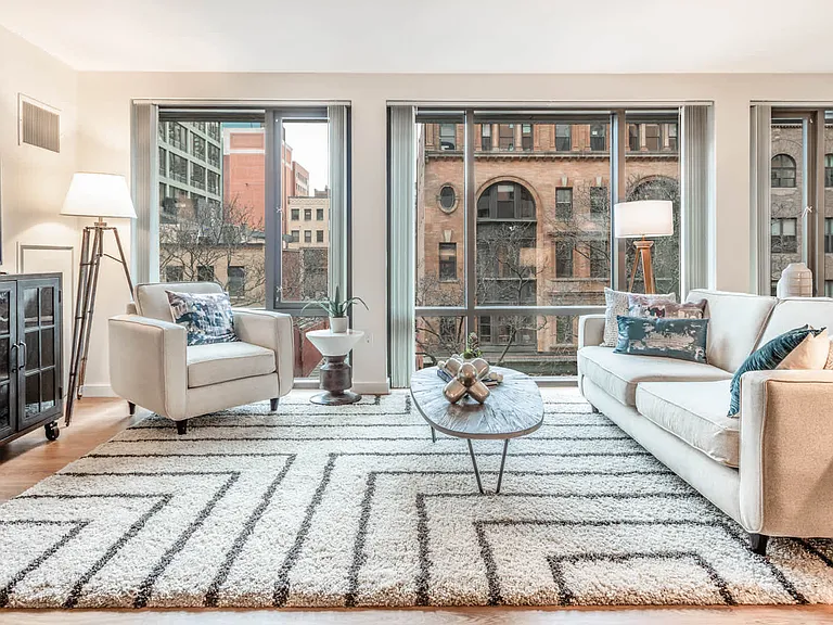 Living Room with Floor-to-Ceiling Windows