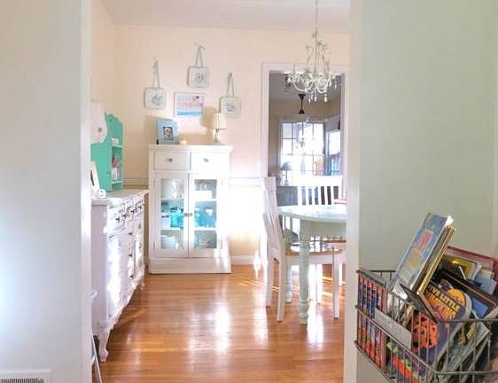 This is a view of the front entry looking into the dining room area.