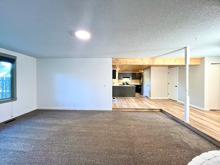 Open floor plan to connect living room and kitchen.