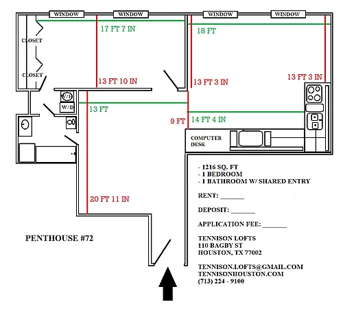 Floor plan Penthouse 72