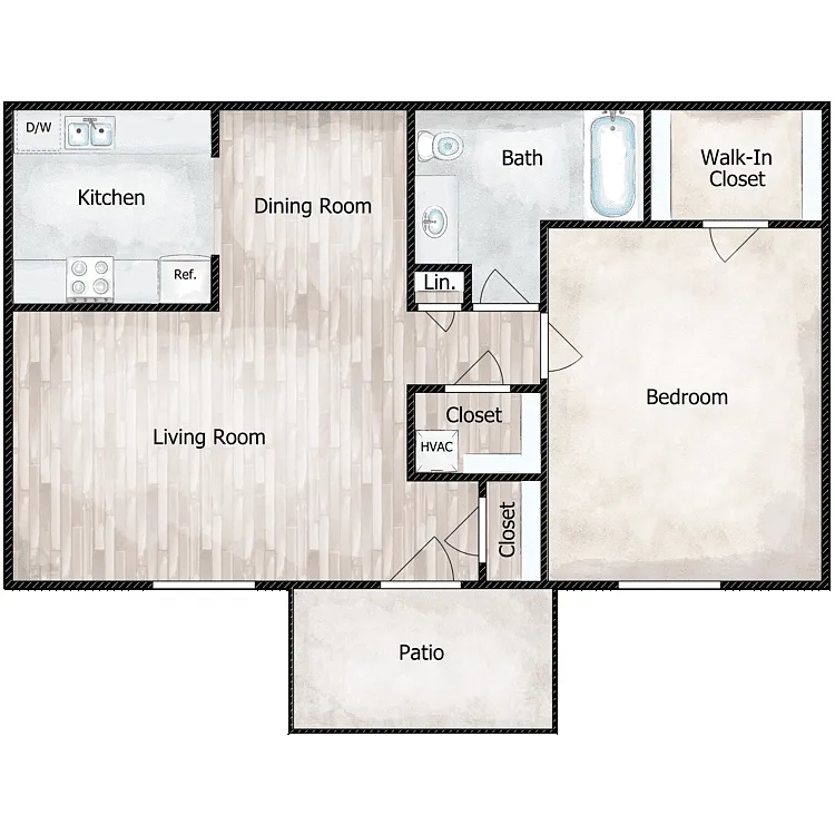 Floor plan One Bedroom