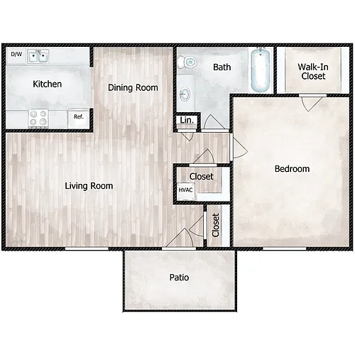 Floor plan One Bedroom