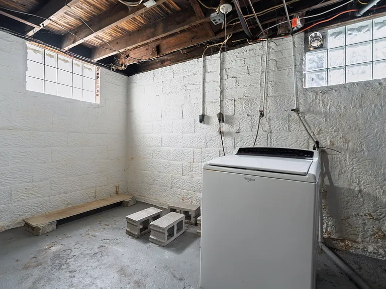 Basement with Washer Dryer Hookup