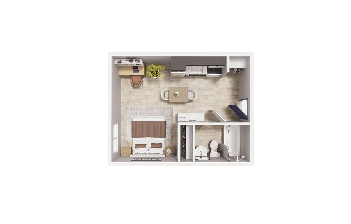 Floor plan Studio - S2 - Maude