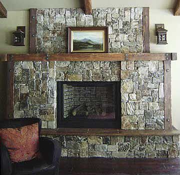 Montan stone fireplace
