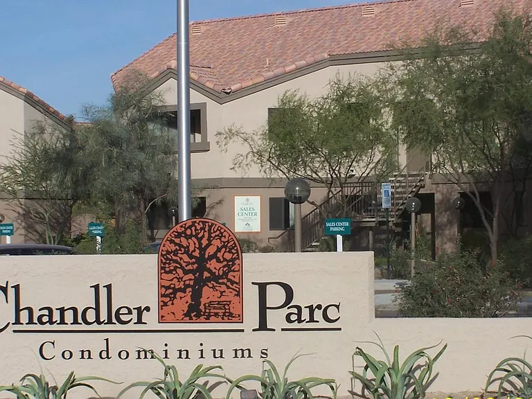 Signage at front of community