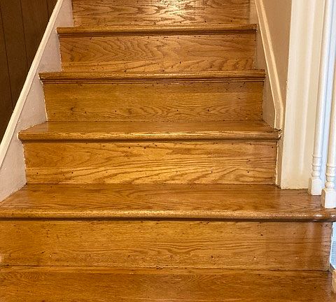 Stairs to upper floor with bedrooms