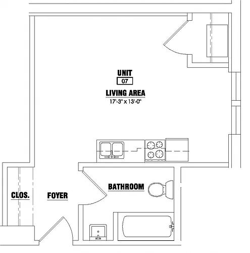 Floor plan Studio 2