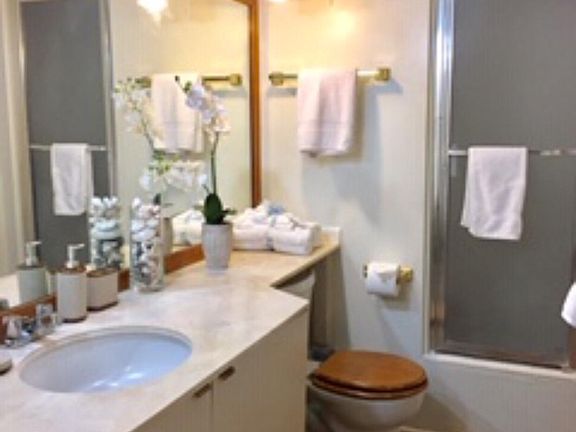 Bathroom with stand up shower