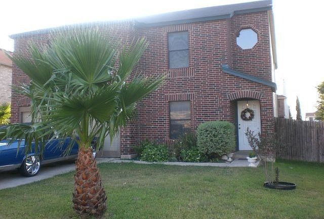front of brick house
