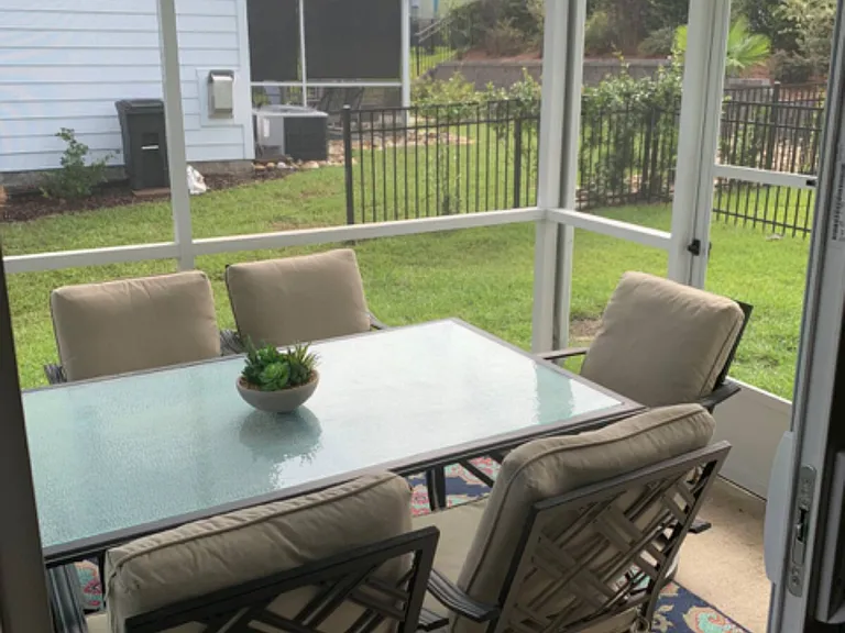 Screened in patio off living/kitchen area