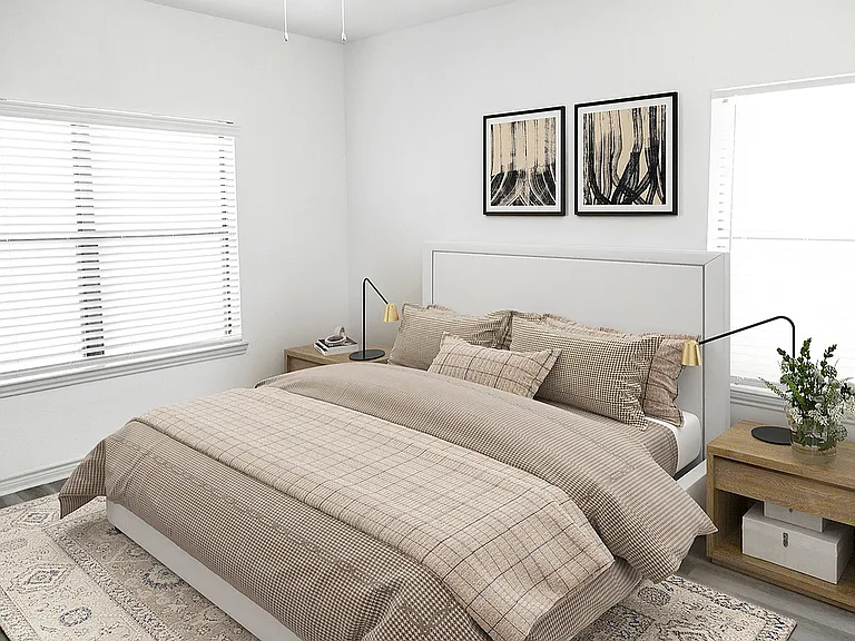 3x2 1370 sqft C1 - Second Bedroom