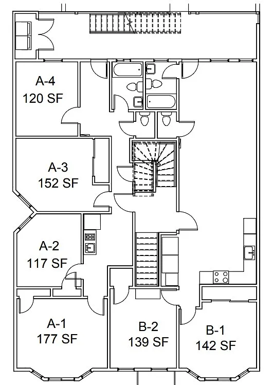 Floor plan Suites A and B