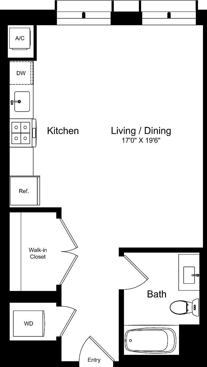 Floor plan Studio E