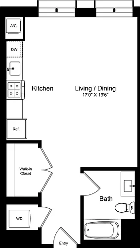 Floor plan Studio E