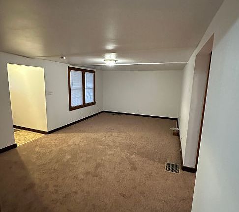 one large bedroom, smaller bedroom would really be great for just an office, new carpet and painted