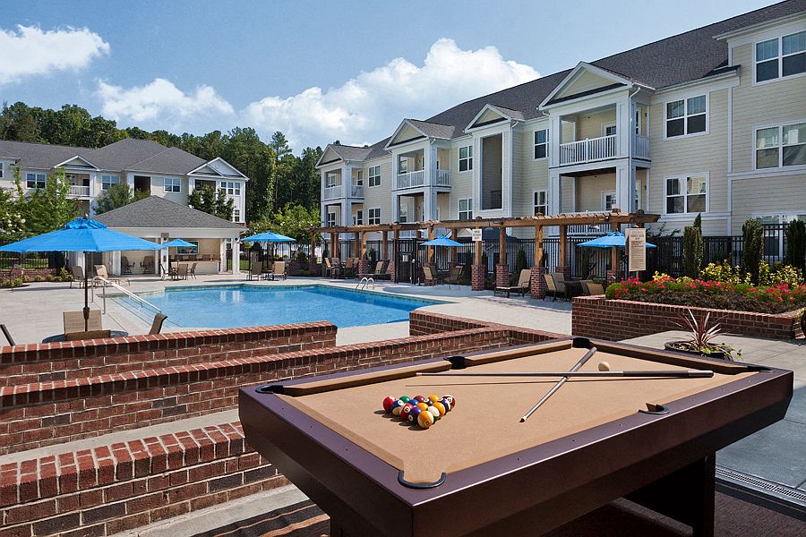 Play a round of pool on the community pool deck