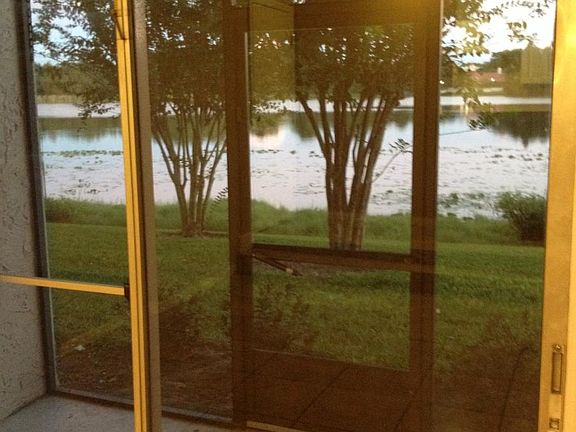 View of lake from living room.