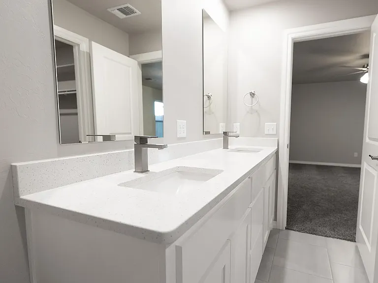 Master bath with double sinks