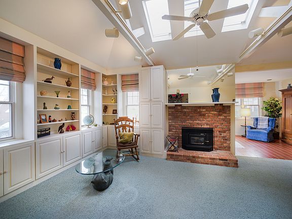 vaulted living room