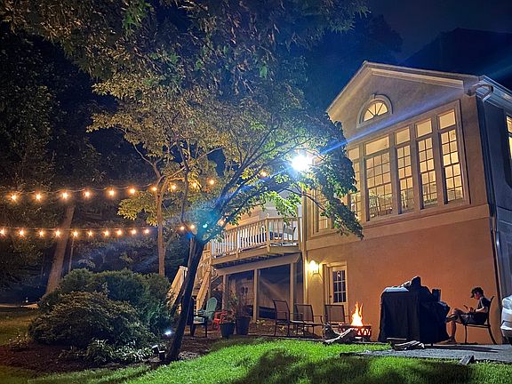 Backyard garage access.