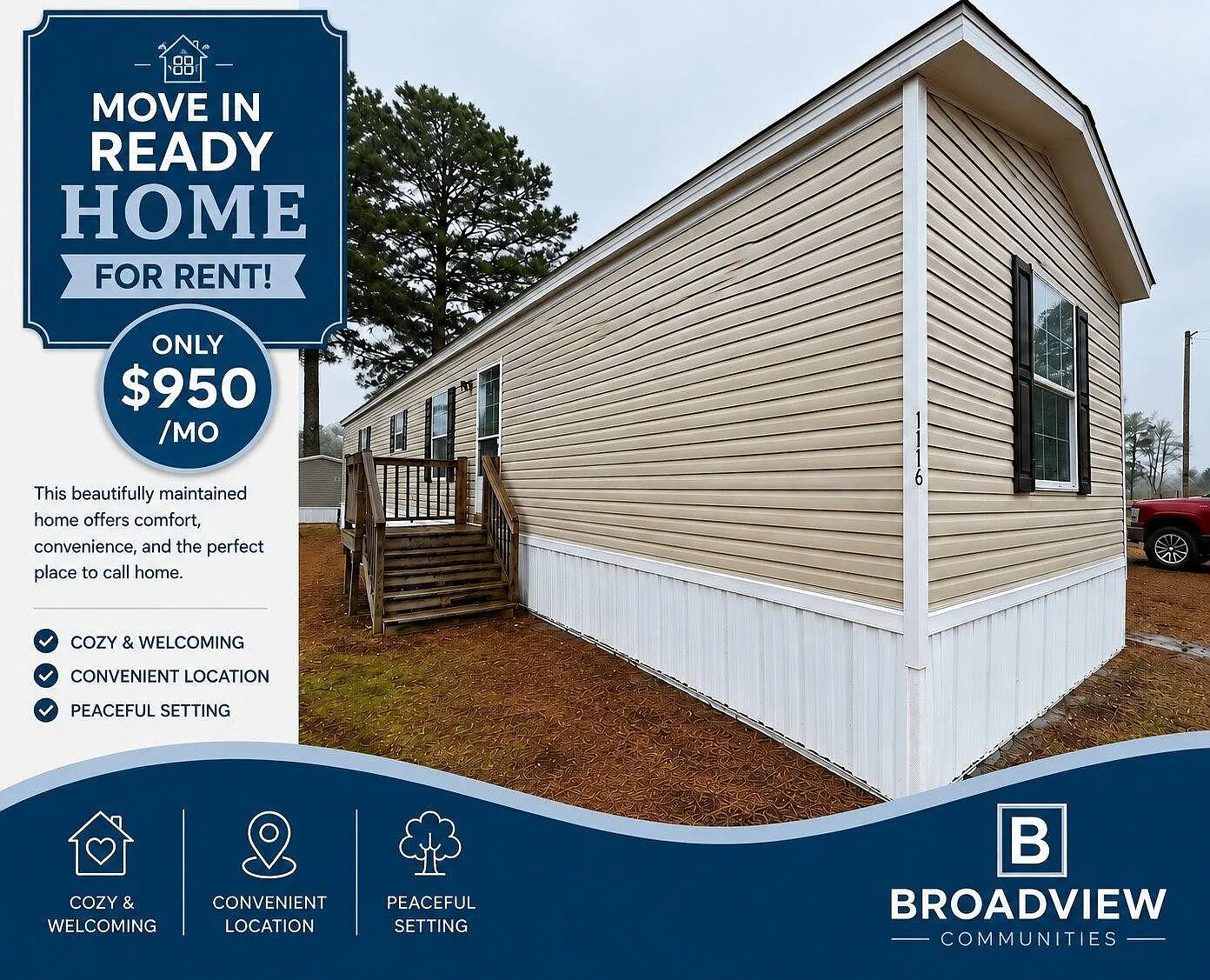 3 bed, 2.0 bath, $950 — Photo 1