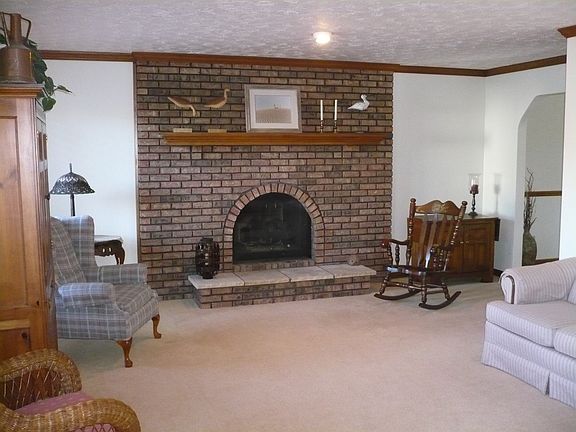 Large Brick Fireplace