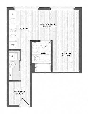 Floor plan Studio-S2 - 29 Audubon Street