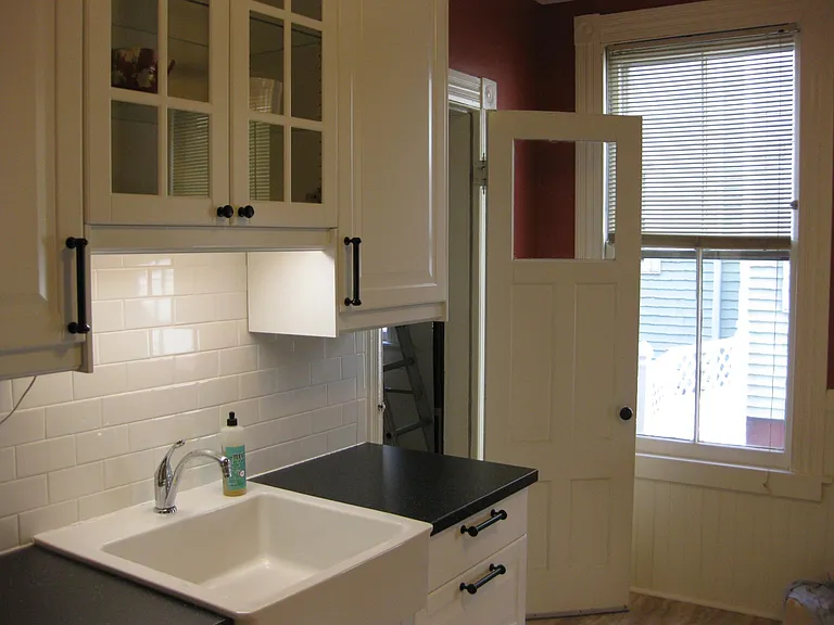 Pantry entrance in corner