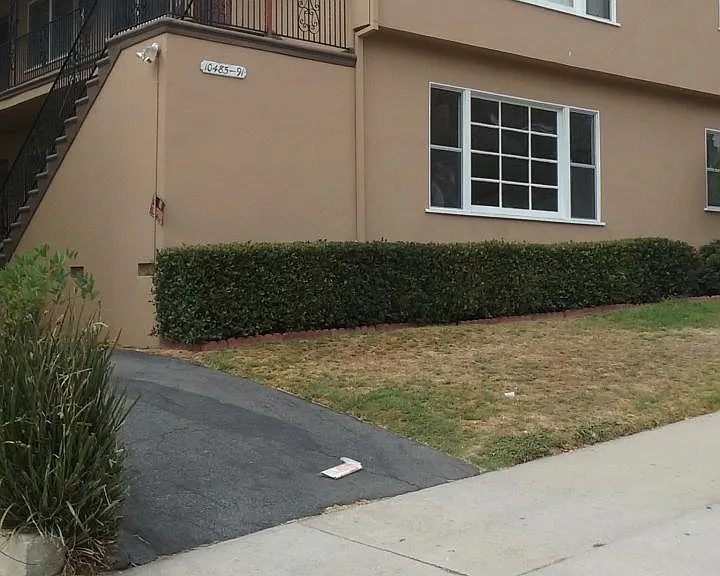 front of building