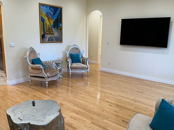 Fully furnished living room, including flat screen TV