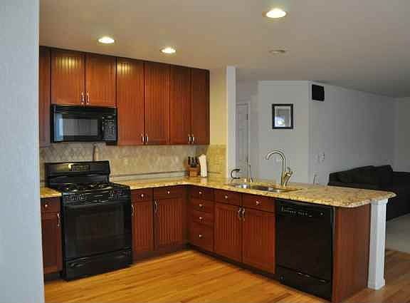 Kitchen into family room