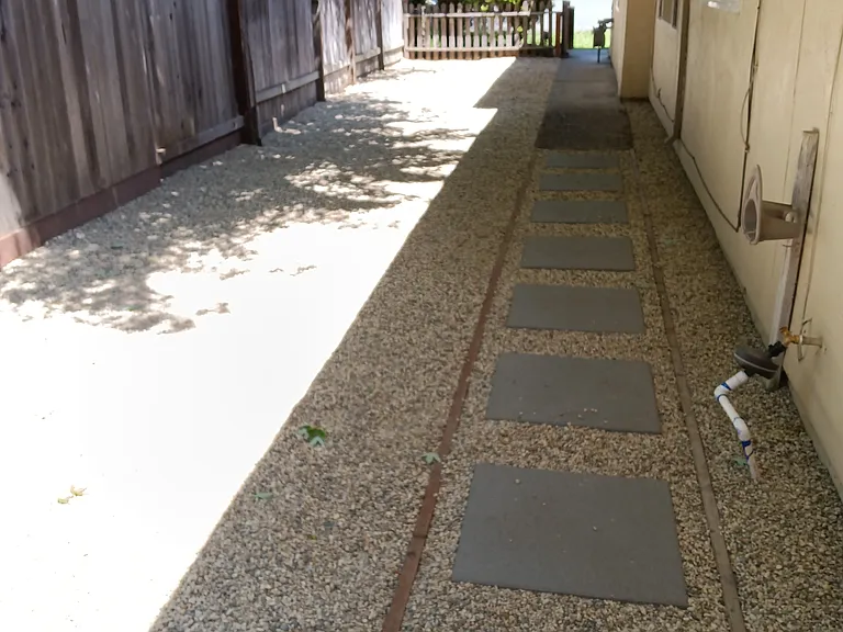 Side yard. Recently refreshed.