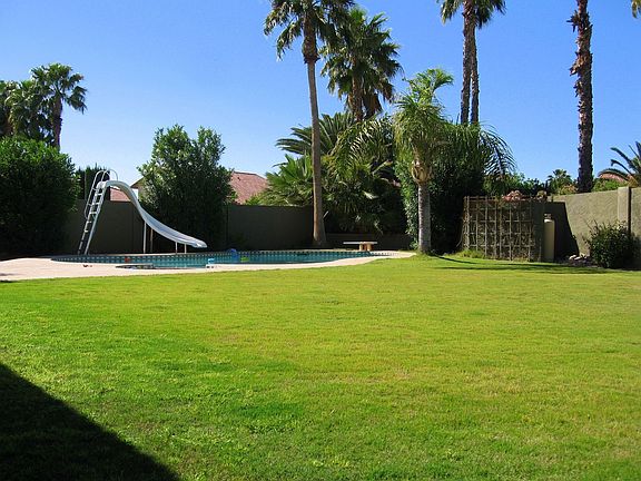 ONE of the back yard grassy areas...