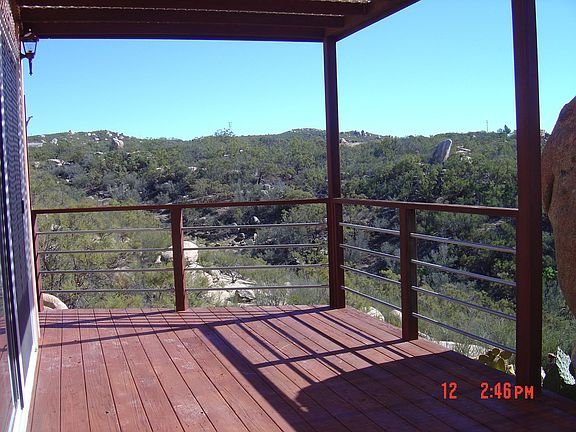 View off of side deck.