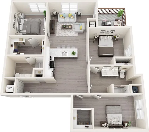 Floor plan Archer 1 Bed D