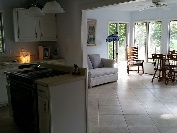 Kitchen to sunroom on water