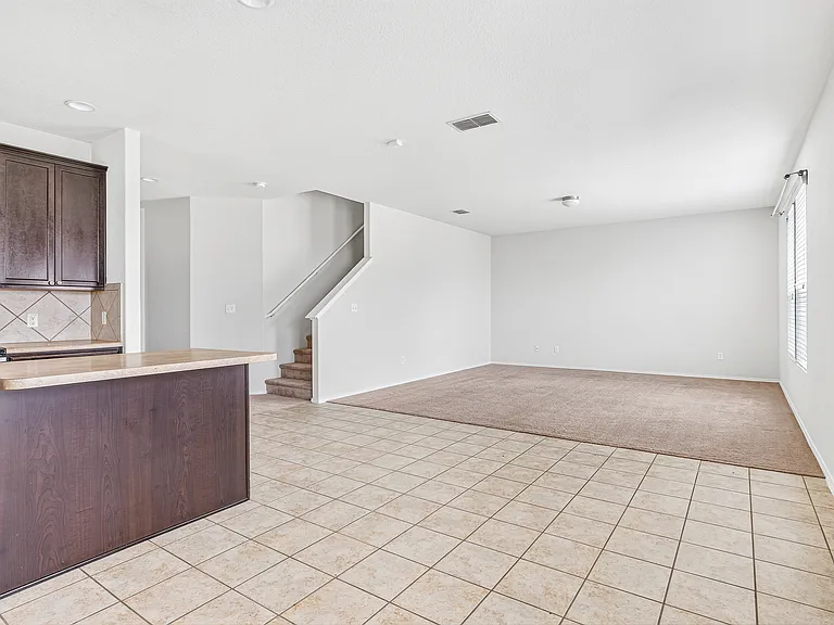 Family room next to kitchen