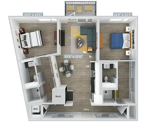 Floor plan B7-1008-Urban