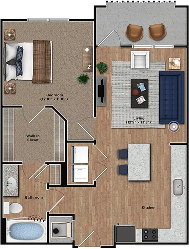 Floor plan 1B
