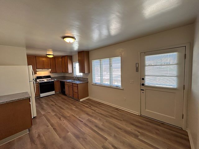 Living Room facing the kitchen.