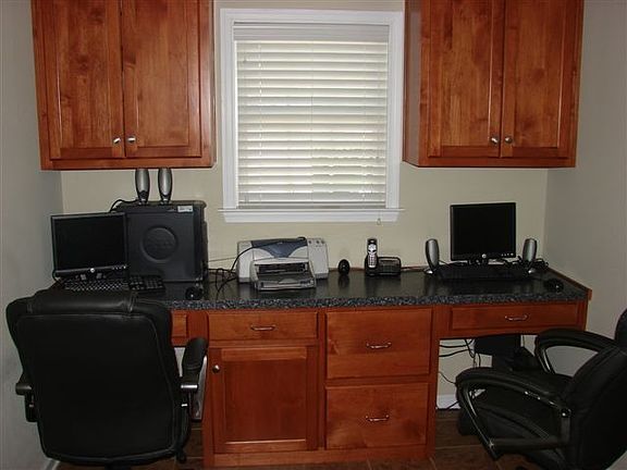 Downstairs office with two work stations