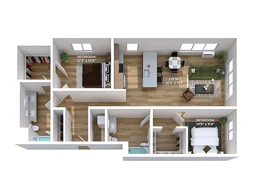 Floor plan Two Bedroom C11