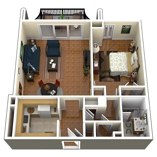 Floor plan 1 Bed 1 Bath Executive