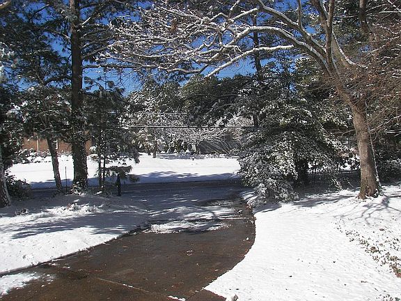 From front porch of driveway to Spindrift Road
